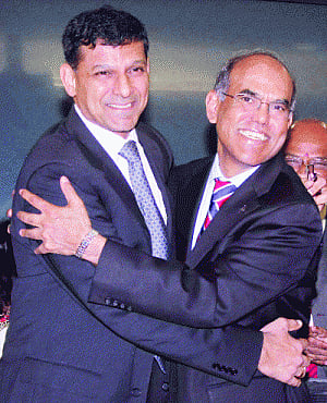 Rajan takes over as new RBI Gov, ` recovers 56p