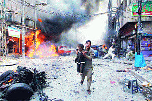 40 killed as car bomb rips through Pak's Peshawar