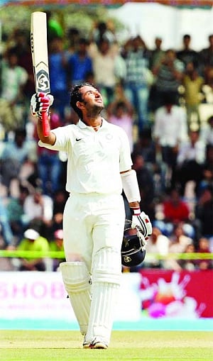Pujara in his elements