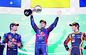 Vettel India away from world title