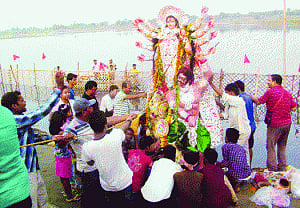 Capital bids farewell to Goddess Durga
