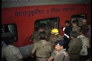 Pantry car of Rajdhani Express catches fire; none injured