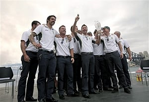 Australia celebrate Ashes triumph at Sydney Opera House