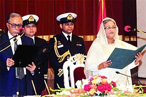 Hasina sworn in as PM for third term
