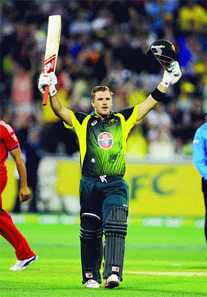 Finch ton helps Australia beat England
