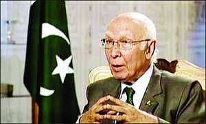 Kashmir is 'core issue' with India: Sartaj Aziz