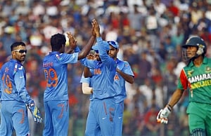 Mushfiqur ton guides Bangladesh to 279/7 against India