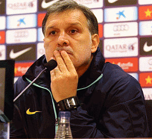 Barcelona coach Martino worried after away losses