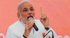 Modi says Nitish nursing PM ambitions, true secularism in Guj
