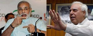 Sibal hits out at BJP's 'Modi ki sarkar' slogan