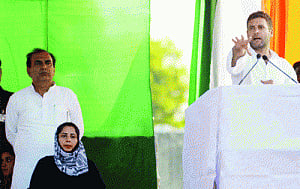 Defiant Masood lands in jail;  Rahul shares dais with wife