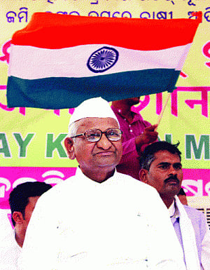 Anna calls for second freedom stir from Odisha