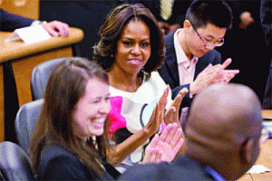 Michelle Obama touts freedom of speech, religion in China