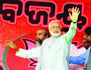 It's 'exit' polls for Cong, BJD: Modi