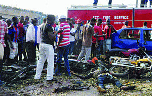 71 killed, 124 injured in twin blasts in Nigeria