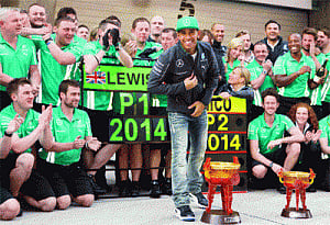 One-two for Mercedes, three for lewis