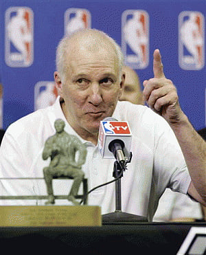 Spurs coach Popovich named NBA coach of year