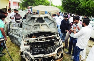 Mystery fire in car chars RTI activist
