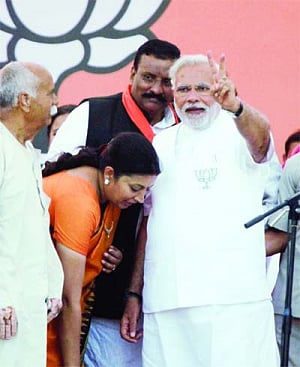 Modi takes Amethi by storm