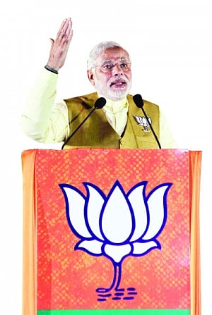 Denied nod, Modi gets show on road