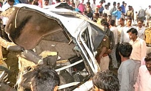 Thirteen killed as train rams into jeep at unmanned crossing