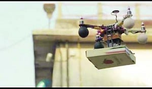 Incredible India! Drone  delivers pizza in Mumbai