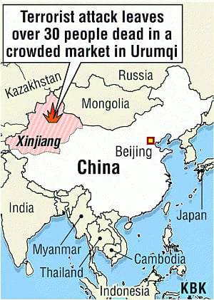 Terror takes 31 lives in China market