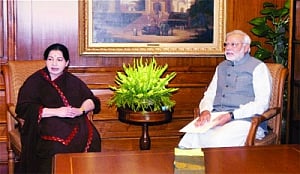 Hopeful Jaya raises water sharing, I-T revenue with Modi