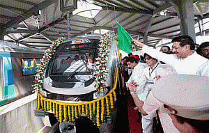 Mumbai metro train gets on track; Chavan launches services
