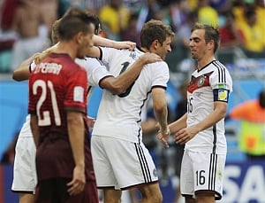 Germany dismantles Ronaldo's Portugal with Mueller's hat-trick