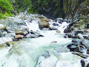 Ganga being soiled at Gangotri
