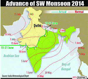 Monsoon to hit MP, Maharashtra in 2 days