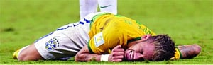 Neymar's injury hurts Brazil's sixth World Cup title hopes