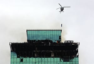 Navy, Coast Guard firefight to rescue firemen