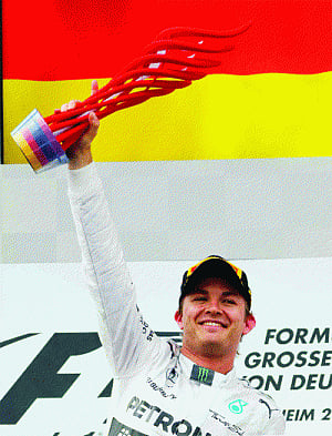 No surprise: leader Rosberg thrusts to podium at home GP