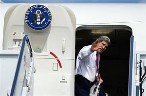 John Kerry leaves for India