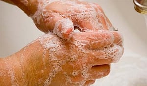 Handwashing with antibacterial soap may not be a good idea