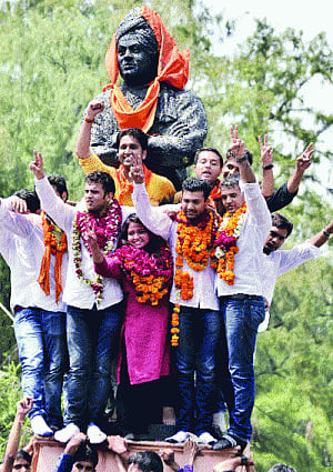 ABVP sweeps DUSU poll,  bags all 4 posts after 18 yrs