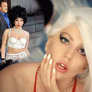 Gaga spotted in Falguni-Shane Peacock creation