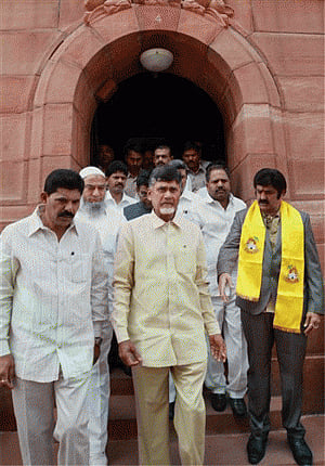 Naidu conducts aerial survey of cyclone-hit areas