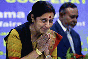 Participate in India's growth story, Sushma Swaraj tells diaspora