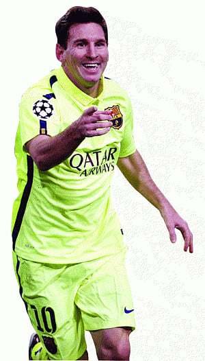 Messi equals Raul's record
