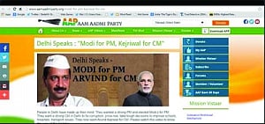 AAP opens mouth, inserts foot with 'Modi for PM, Arvind for CM' slogan