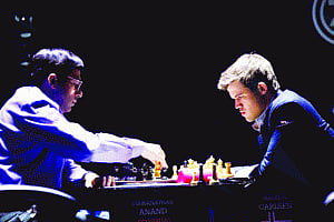 Anand fails to capitalise on Carlsen's blunder, gifts victory