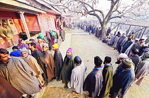 Voters fight bullets with ballots in Kashmir