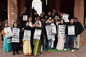 TMC members allege misuse of CBI; stage walkout in lS
