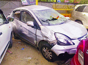 Man killed in car blaze as truck topples over Amaze