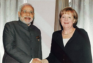 Modi, Merkel meet to give fillip to bilateral ties