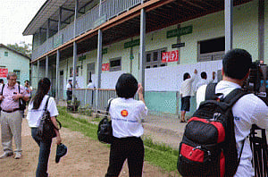 Myanmar cancels elections in sensitive areas