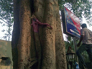 lord Ganesh emerges in police station
